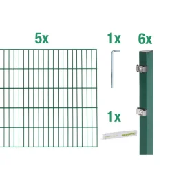 Doppelstabmatten-Set grün 140 x 1000 cm