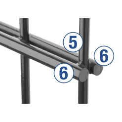 Doppelstabmattenzaun-Set 'Pico S 2.0' anthrazit 2600 x 100 cm