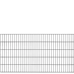 Doppelstabmattenzaun-Set 'Pico S 2.0' anthrazit 2600 x 100 cm
