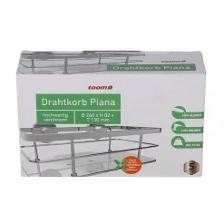 Drahtkorb 'Piana' 1 Etage chromfarben
