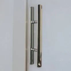 Drehtür 'Avanta' für Seitenwand, rechts, teilgerahmt, Chromoptik, 100 x 200 cm