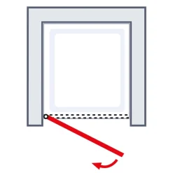 Drehtür für Nische 'Alexa Style 2.0' teilgerahmt, aluminiumfarben, 90 x 192 cm