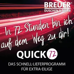 Drehtür 'Panorama/Quick72' für Seitenwand, Klarglas beschichtet, links, teilgerahmt, chromfarben, 90 x 200 cm