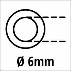 Druckluft-Gewebeschlauch Ø 6 mm 10 m