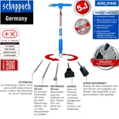 Druckluftspaten 'Aero² Spade' inkl. Zubehör