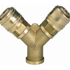 Druckluftverteiler mit 2 Schnellkupplungen R3/8"IG