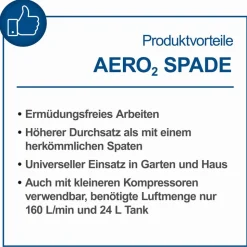 Druckluftwerkzeug-Set 'Aero2 Spade' 6-teilig