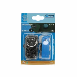Drucknieten 'Sport + Camping' Messing Ø 15 mm, 10 Stück