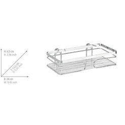 Duschablage 'Premium' Edelstahl glänzend 24 x 6,5 x 13,5 cm