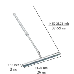 Duschabzieher teleskopierbar edelstahlfarben 26 x 59 x 3 cm