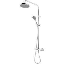 Duscharmatur 'Aquamaxx 330' mit Thermostat, runde Kopfbrause