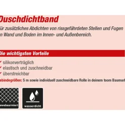 Duschdichtband grau 5 m
