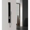 Duschpaneel 'Care' Edelstahl schwarz 150 x 15 cm