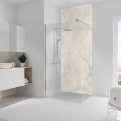 Duschrückwand 'DecoDesign' greige 100 x 255 cm