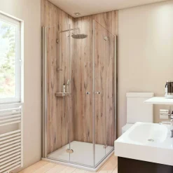 Duschrückwand Holzoptik Landhaus-Eiche 150 x 255 cm