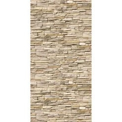 Duschrückwand Maueroptik beige 100 x 210 cm