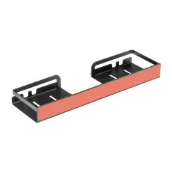 Duschregal 'Altarella' Edelstahl schwarz 35,5 x 4 x 10,5 cm