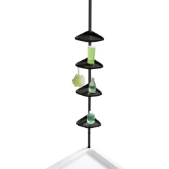 Duschregal teleskopierbar 'Compact' Aluminium schwarz 26 x 78-275 x 19,5 cm