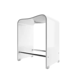 Duschsitz, Acrylglas, transparent, 39,3 x 27,5 x 47 cm, bis 130 kg