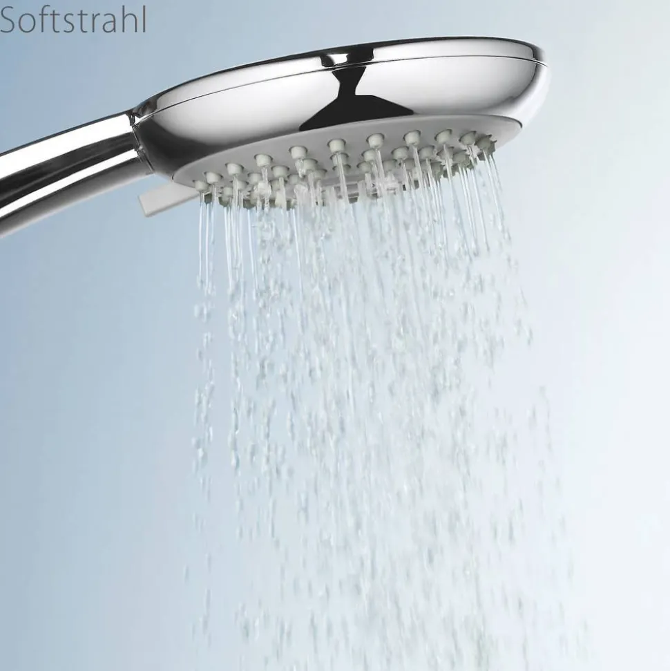 Duschsystem 'Aquamaxx 200' chromfarben mit Thermostat, eckige Kopfbrause