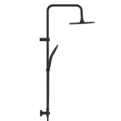 Duschsystem 'Adria' mit Thermostat schwarz rund