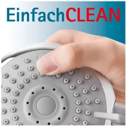 Duschsystem 'DuschMaster Rain' mattschwarz rund, mit Einhebelmischer