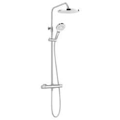Duschsystem 'Glaia' chromfarben mit Thermostat