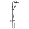 Duschsystem 'Glaia' mit Thermostat mattschwarz