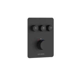 Duschthermostat 'Aquatronic' Unterputz schwarz matt 3 Ausgänge