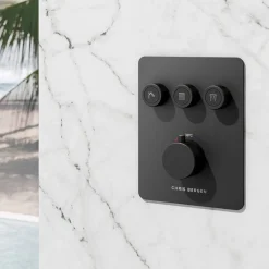 Duschthermostat 'Aquatronic' Unterputz schwarz matt 3 Ausgänge