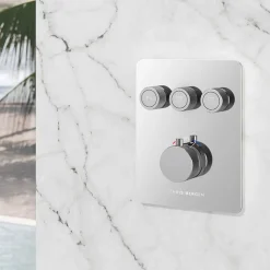 Duschthermostat 'Aquatronic' Unterputz hochglanzverchromt 3 Ausgänge