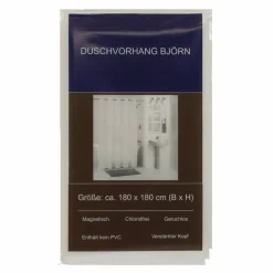 Duschvorhang 'Björn' weiß 180 x 180 cm