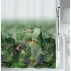 Duschvorhang 'Jungle' Textil mehrfarbig 180 x 200 cm