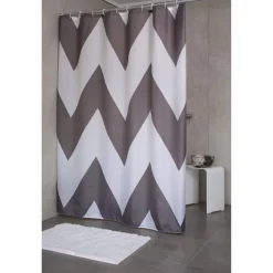 Duschvorhang 'Pico' Textil grau 180 x 200 cm