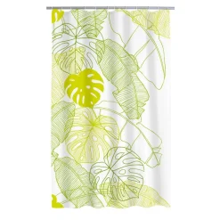 Duschvorhang 'Tropical' Textil grün 180 x 200 cm