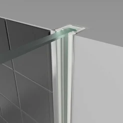 Duschwand alleinstehend Aluminium chromfarben 120 x 200 cm