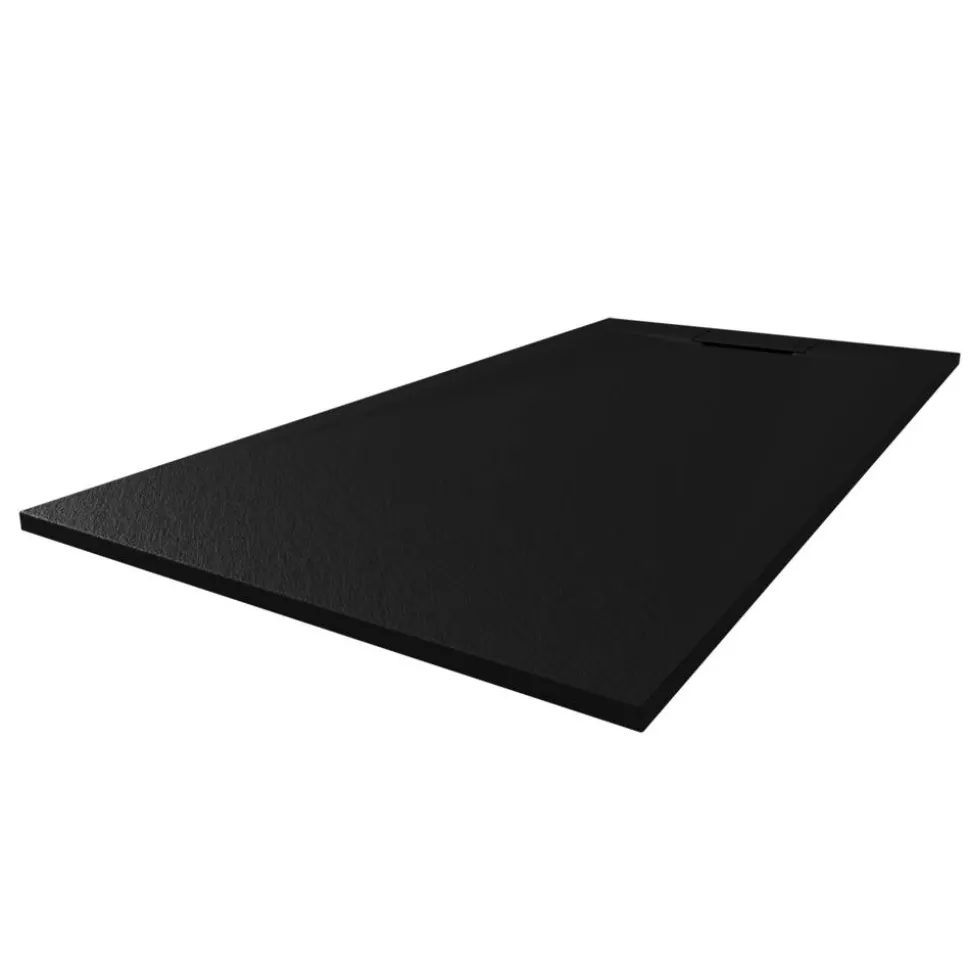 Duschwanne 'Lite Line/Quick72' Steinoptik anthrazit 90 x 140 cm