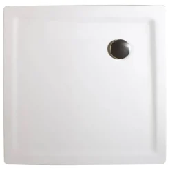 Duschwanne Mineralguss extra-flach Quadrat weiß 100 x 100 cm
