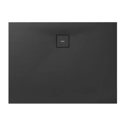 Duschwanne 'Modern Line Steinoptik' Mineralguss anthrazit 100 x 120 x 4 cm