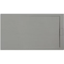 Duschwanne 'Zona' Mineralguss zementgrau 1000 x 900 / 27 mm