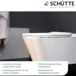 Dusch-WC spülrandlos 'Cesari' inklusive WC-Sitz weiß