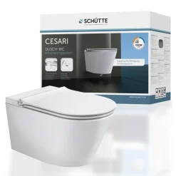 Dusch-WC spülrandlos 'Cesari' inklusive WC-Sitz weiß