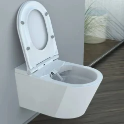 Dusch-WC spülrandlos 'Cesari' inklusive WC-Sitz weiß