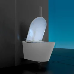 Dusch-WC spülrandlos 'Cesari' inklusive WC-Sitz weiß
