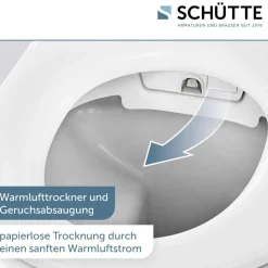 Dusch-WC spülrandlos 'Cesari Premium' weiß mit LED-Nachtlicht