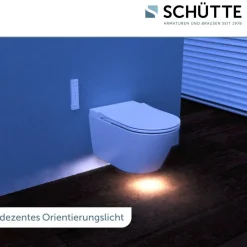 Dusch-WC spülrandlos 'Cesari Premium' weiß mit LED-Nachtlicht