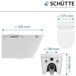 Dusch-WC spülrandlos 'Cesari Premium' weiß mit LED-Nachtlicht