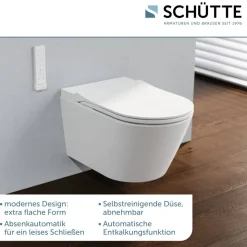 Dusch-WC spülrandlos 'Cesari Premium' weiß mit LED-Nachtlicht