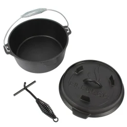 Dutch Oven Gusseisen schwarz Ø 24 cm