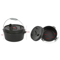 Dutch Oven Gusseisen schwarz Ø 24 cm